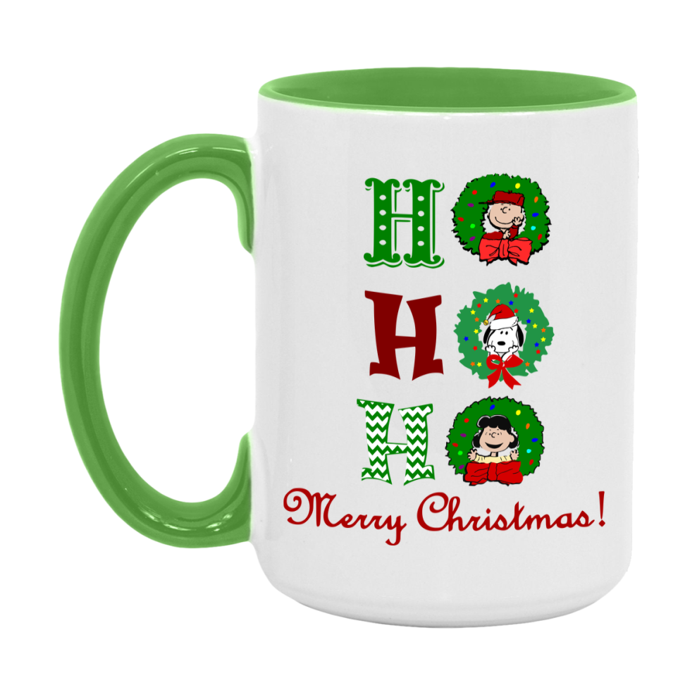 Peanuts Gang Christmas Mug, Snoopy Charlie Brown Holiday Coffee Cup, Ceramic Christmas Mug 11Oz Or 15Oz