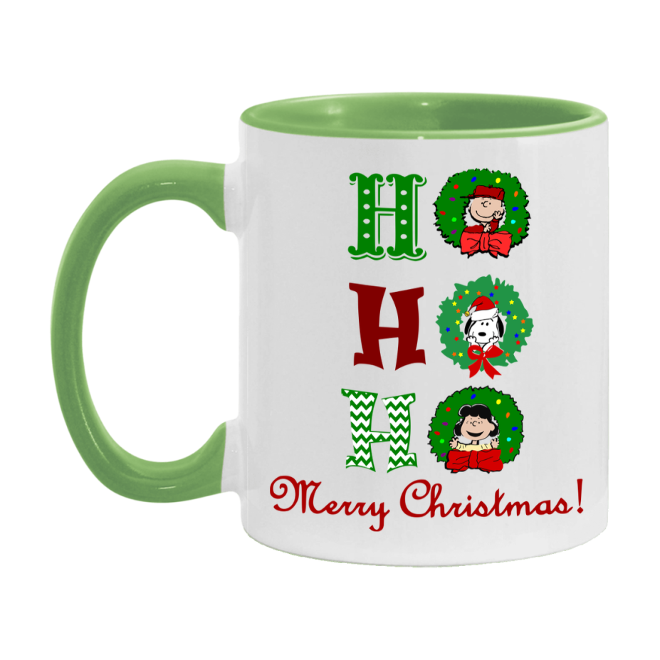 Peanuts Gang Christmas Mug, Snoopy Charlie Brown Holiday Coffee Cup, Ceramic Christmas Mug 11Oz Or 15Oz