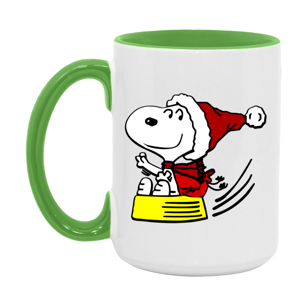 Peanuts Gang Christmas Mug, Snoopy Charlie Brown Holiday Coffee Cup, Ceramic Christmas Mug 11Oz Or 15Oz