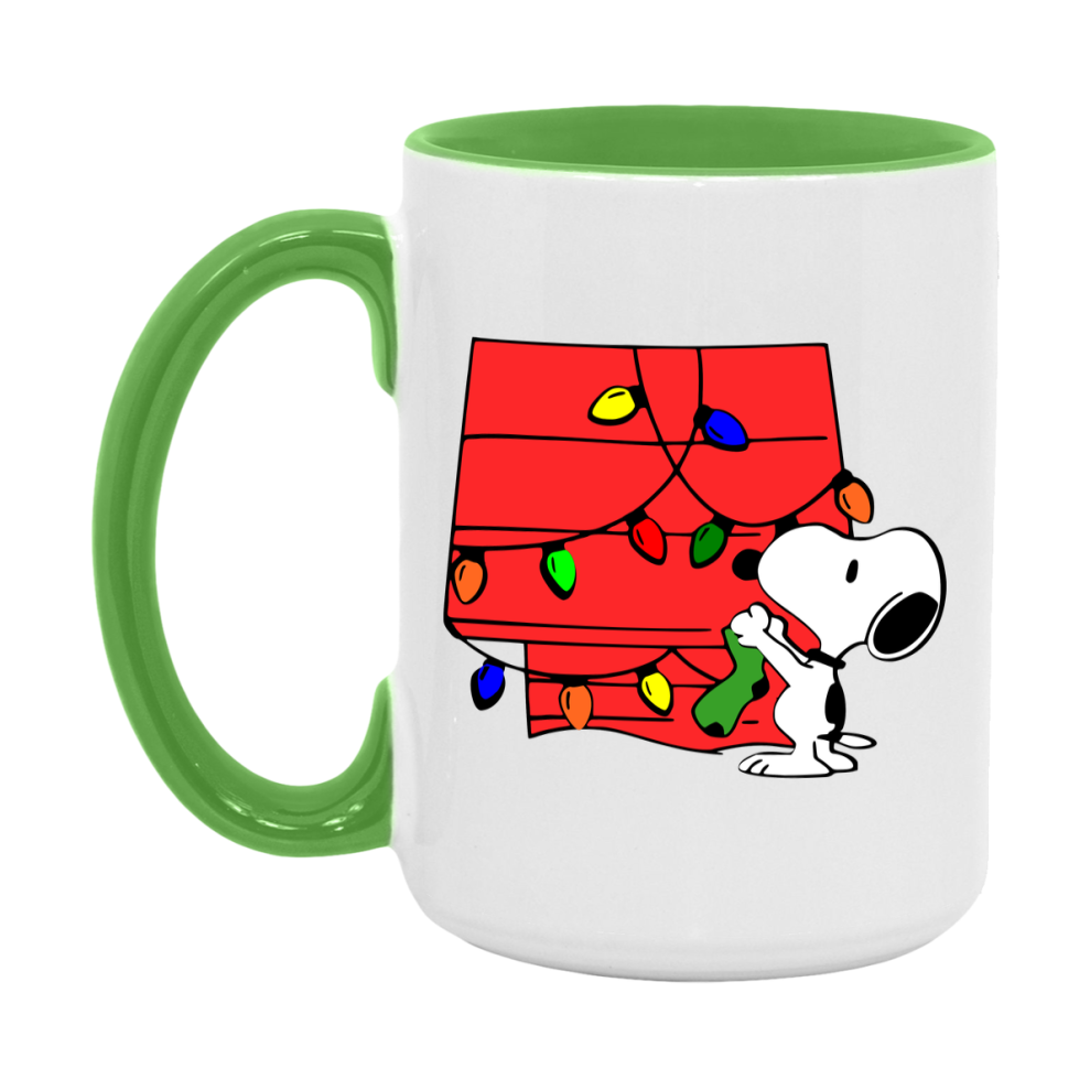 Peanuts Gang Christmas Mug, Snoopy Charlie Brown Holiday Coffee Cup, Ceramic Christmas Mug 11Oz Or 15Oz