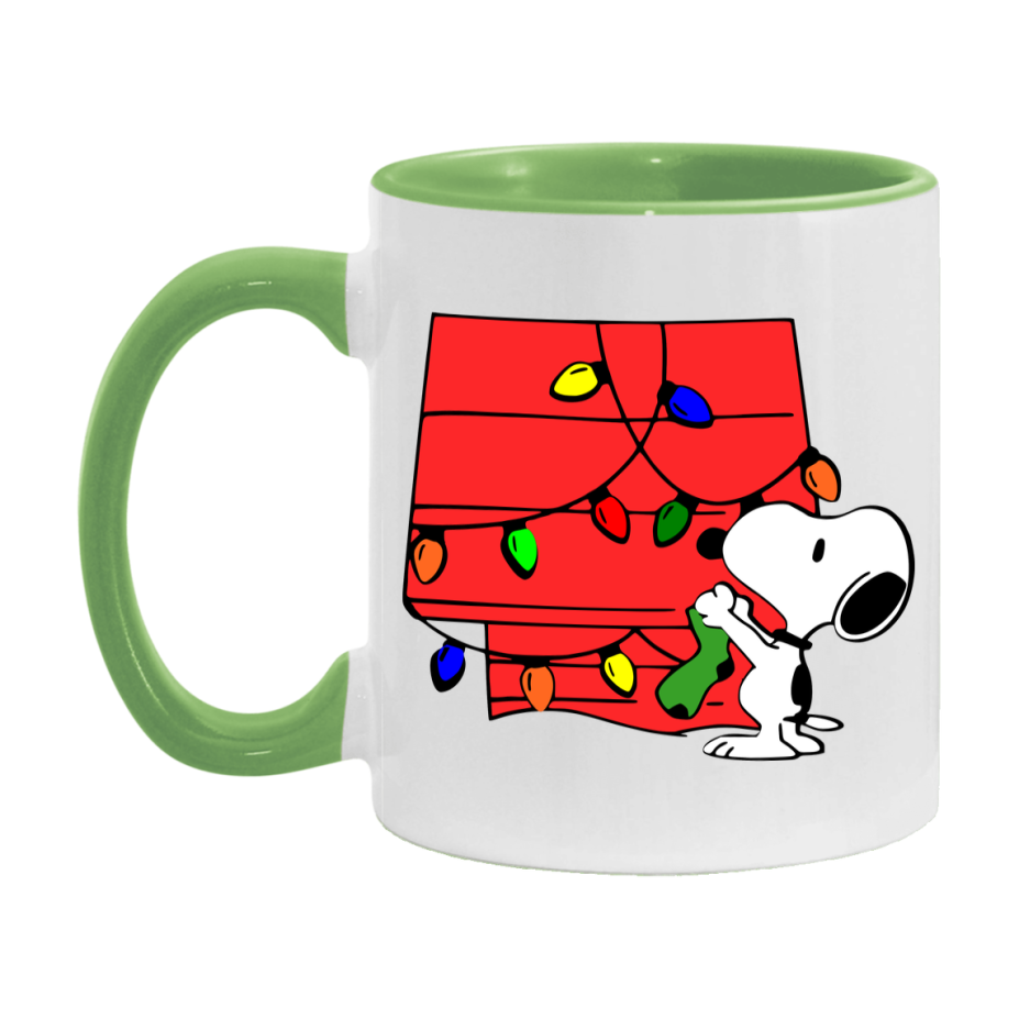 Peanuts Gang Christmas Mug, Snoopy Charlie Brown Holiday Coffee Cup, Ceramic Christmas Mug 11Oz Or 15Oz