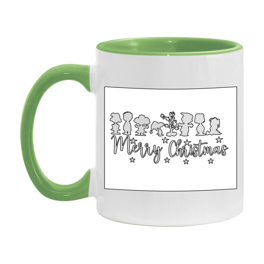 Peanuts Gang Christmas Mug, Snoopy Charlie Brown Holiday Coffee Cup, Ceramic Christmas Mug 11Oz Or 15Oz