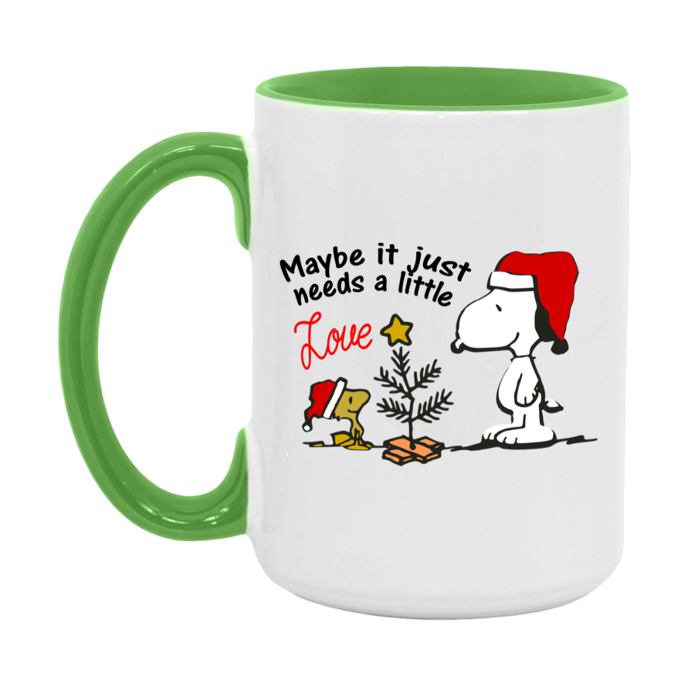 Peanuts Gang Christmas Mug, Snoopy Charlie Brown Holiday Coffee Cup, Ceramic Christmas Mug 11Oz Or 15Oz