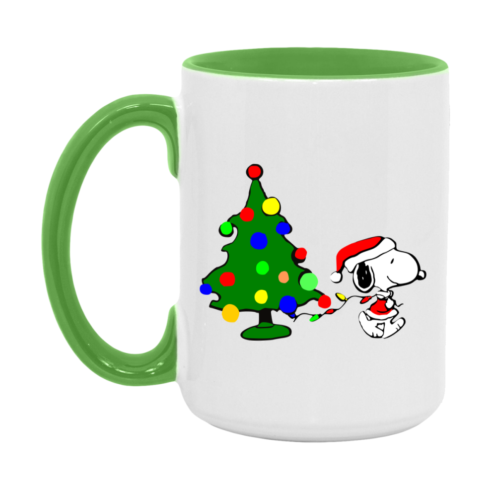 Peanuts Gang Christmas Mug, Snoopy Charlie Brown Holiday Coffee Cup, Ceramic Christmas Mug 11Oz Or 15Oz