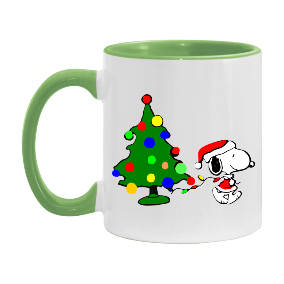 Peanuts Gang Christmas Mug, Snoopy Charlie Brown Holiday Coffee Cup, Ceramic Christmas Mug 11Oz Or 15Oz