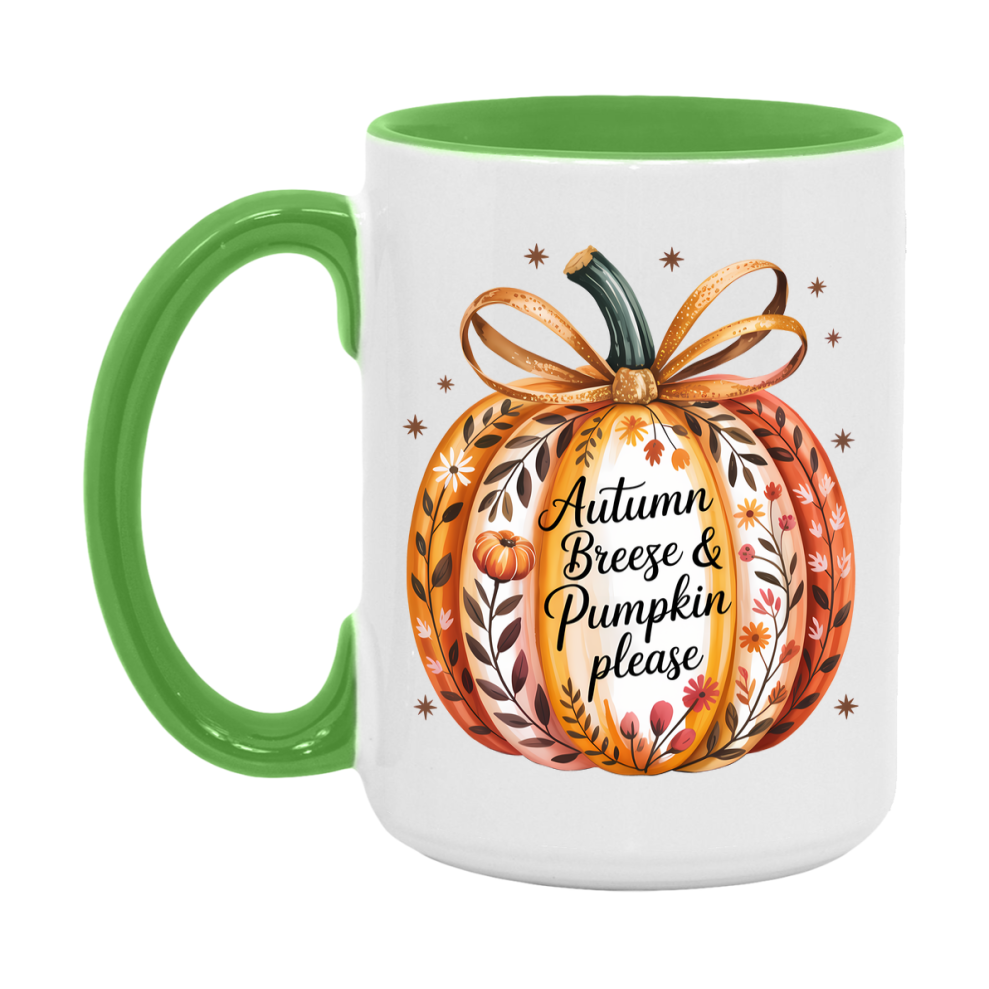 In Love With Fall Coffee Mug, Cozy Cute Autumn Coffee Cup, 11Oz Or 15Oz White Ceramic Mug