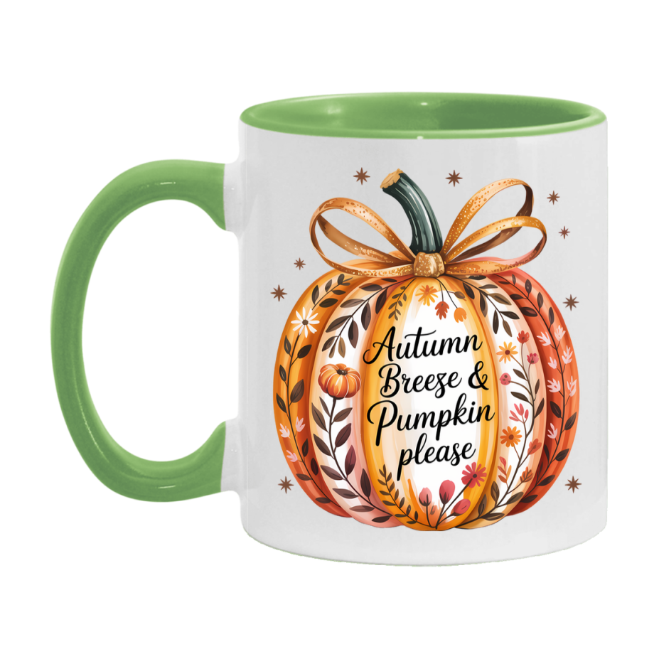 In Love With Fall Coffee Mug, Cozy Cute Autumn Coffee Cup, 11Oz Or 15Oz White Ceramic Mug