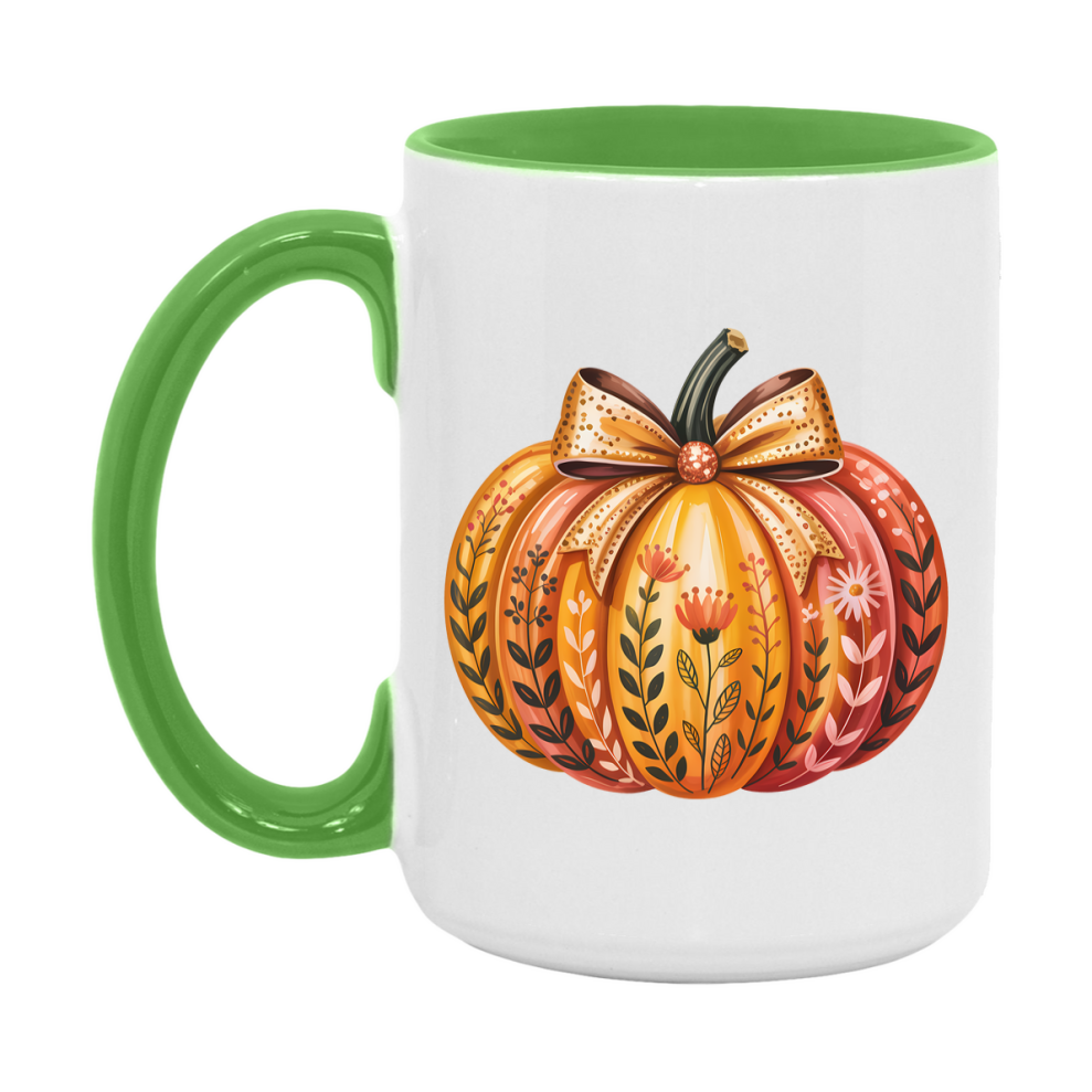 In Love With Fall Coffee Mug, Cozy Cute Autumn Coffee Cup, 11Oz Or 15Oz White Ceramic Mug
