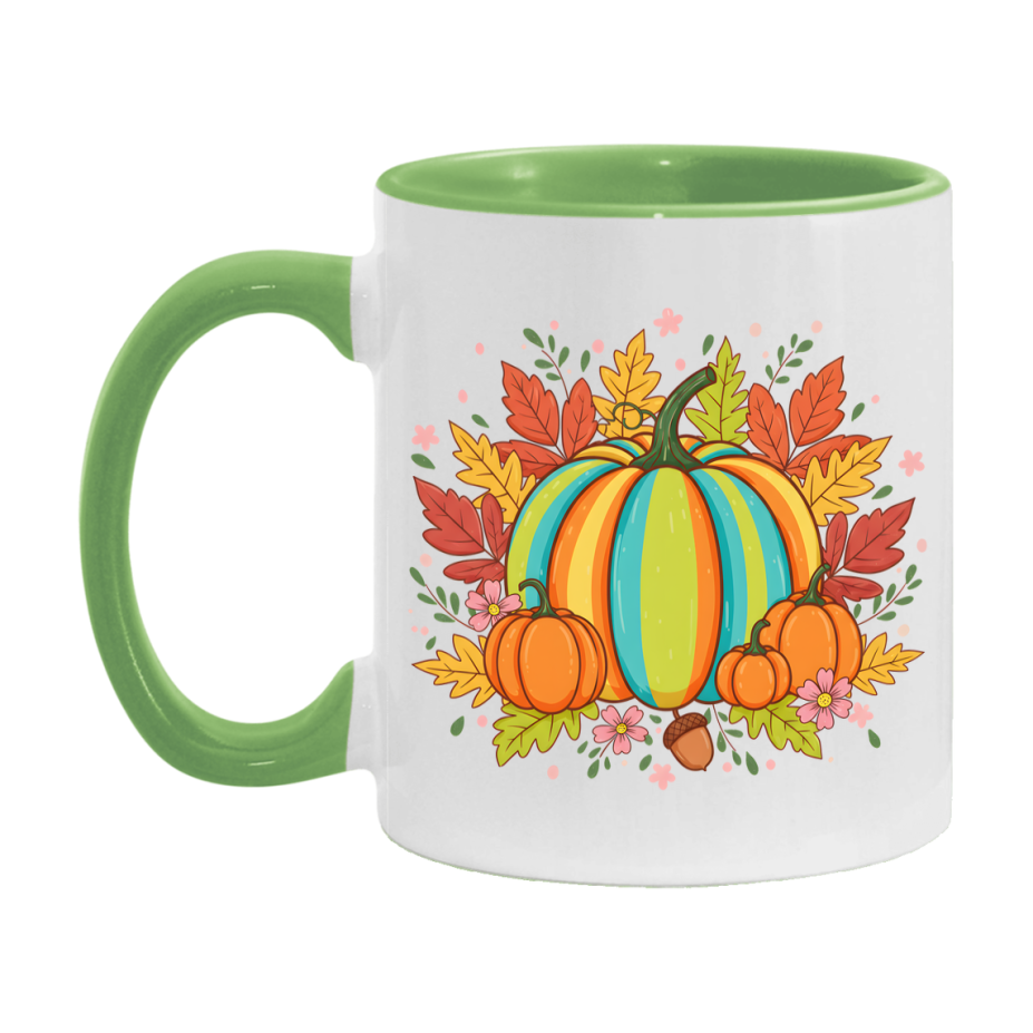 In Love With Fall Coffee Mug, Cozy Cute Autumn Coffee Cup, 11Oz Or 15Oz White Ceramic Mug
