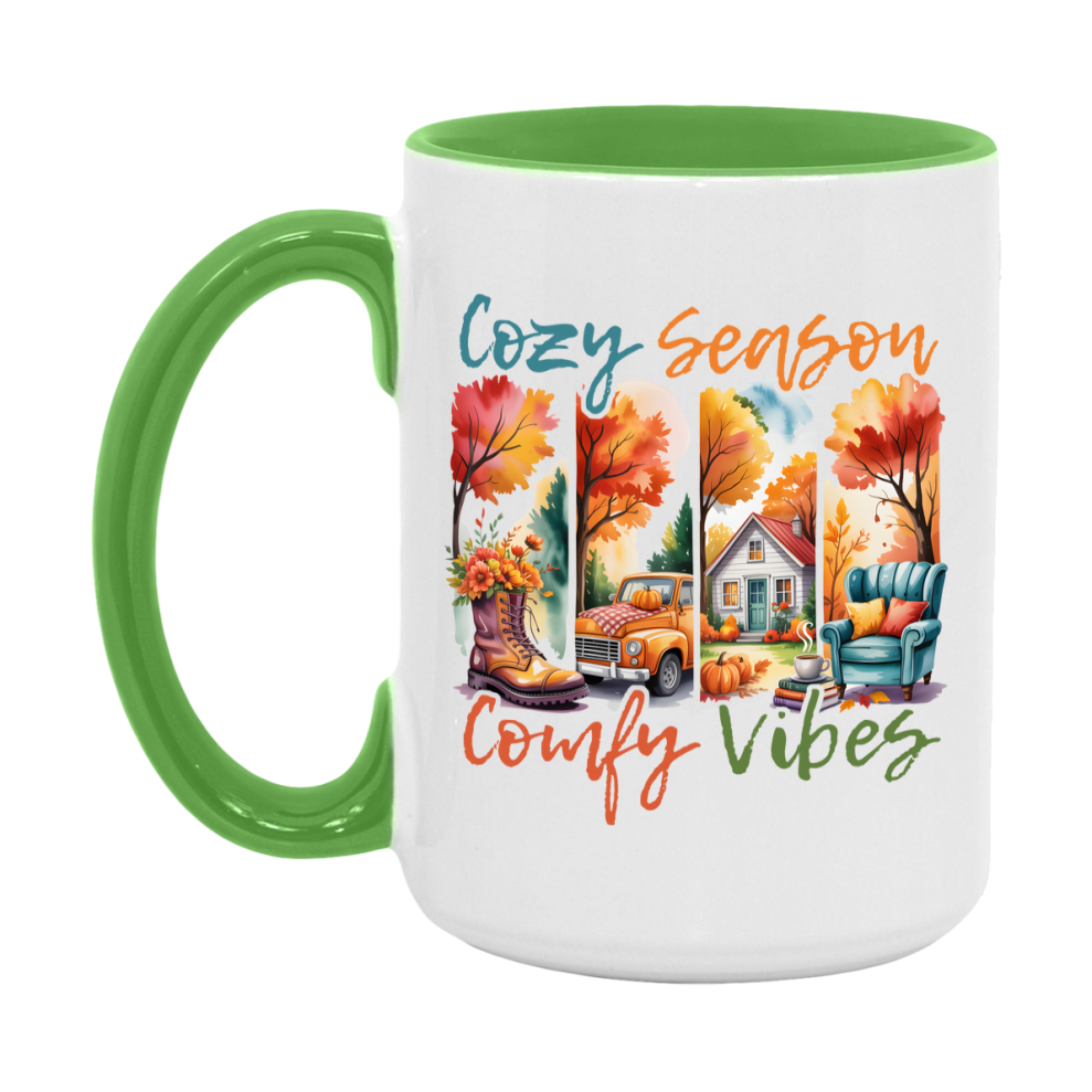 In Love With Fall Coffee Mug, Cozy Cute Autumn Coffee Cup, 11Oz Or 15Oz White Ceramic Mug