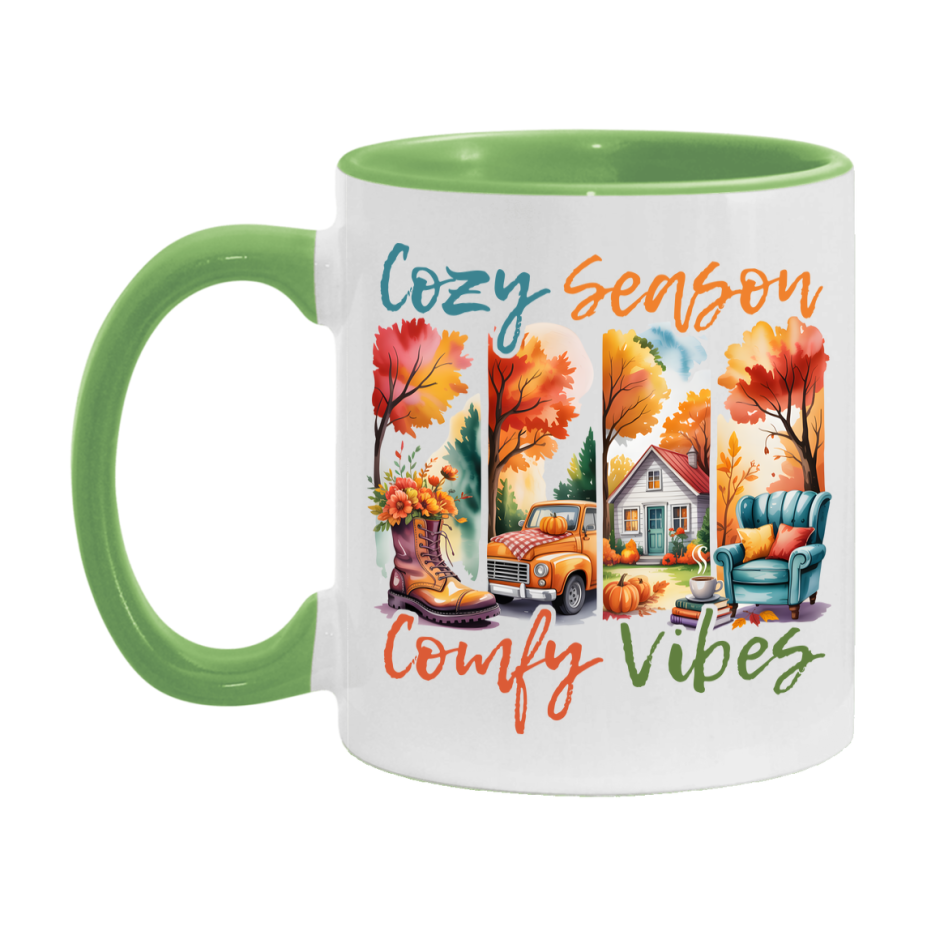 In Love With Fall Coffee Mug, Cozy Cute Autumn Coffee Cup, 11Oz Or 15Oz White Ceramic Mug