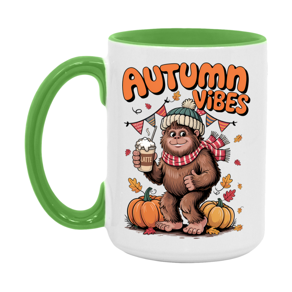 In Love With Fall Coffee Mug, Cozy Cute Autumn Coffee Cup, 11Oz Or 15Oz White Ceramic Mug