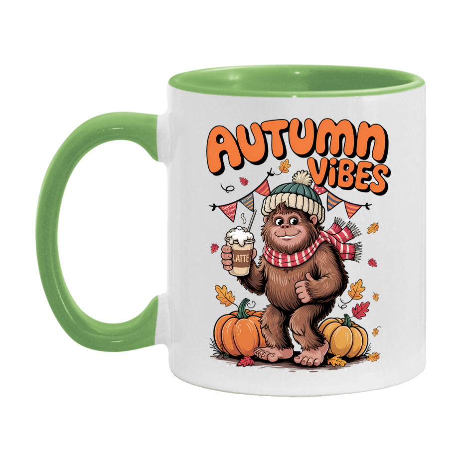 In Love With Fall Coffee Mug, Cozy Cute Autumn Coffee Cup, 11Oz Or 15Oz White Ceramic Mug