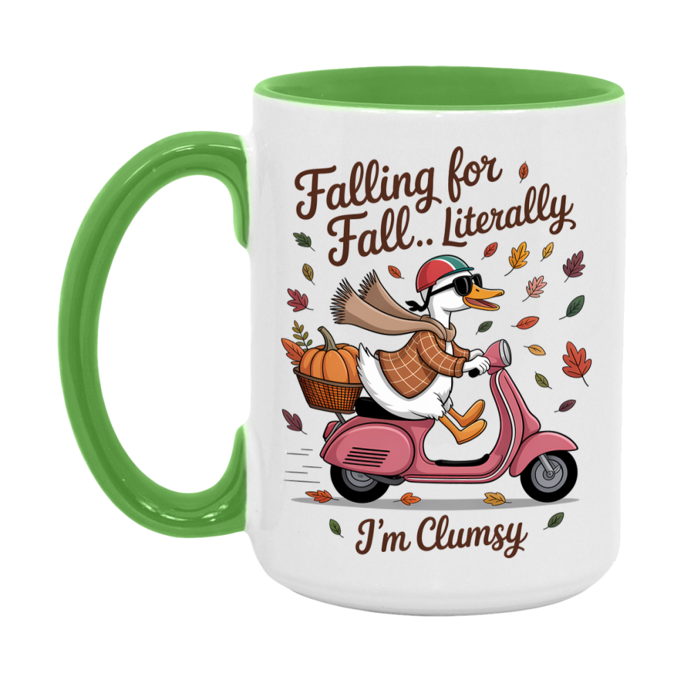 In Love With Fall Coffee Mug, Cozy Cute Autumn Coffee Cup, 11Oz Or 15Oz White Ceramic Mug