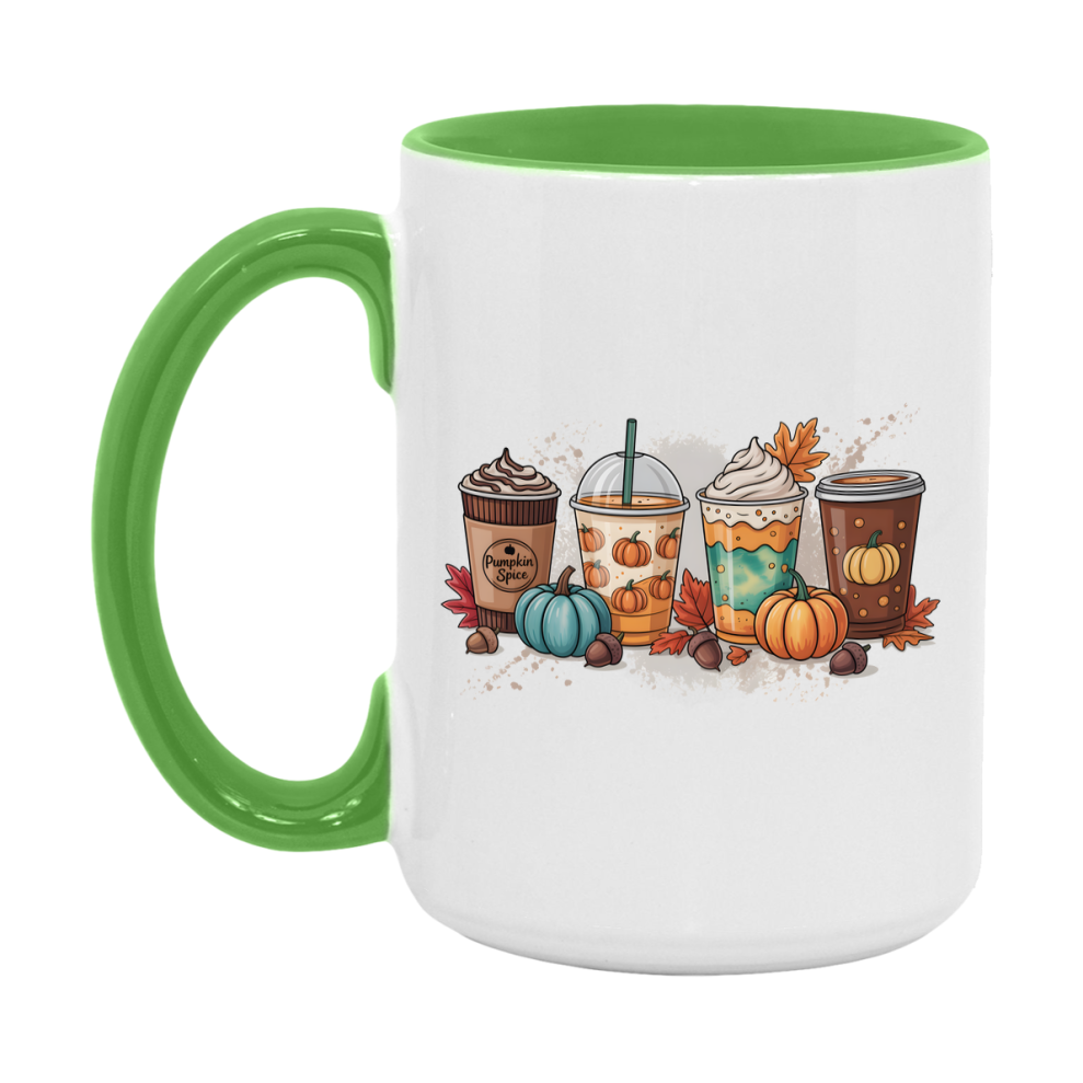 In Love With Fall Coffee Mug, Cozy Cute Autumn Coffee Cup, 11Oz Or 15Oz White Ceramic Mug