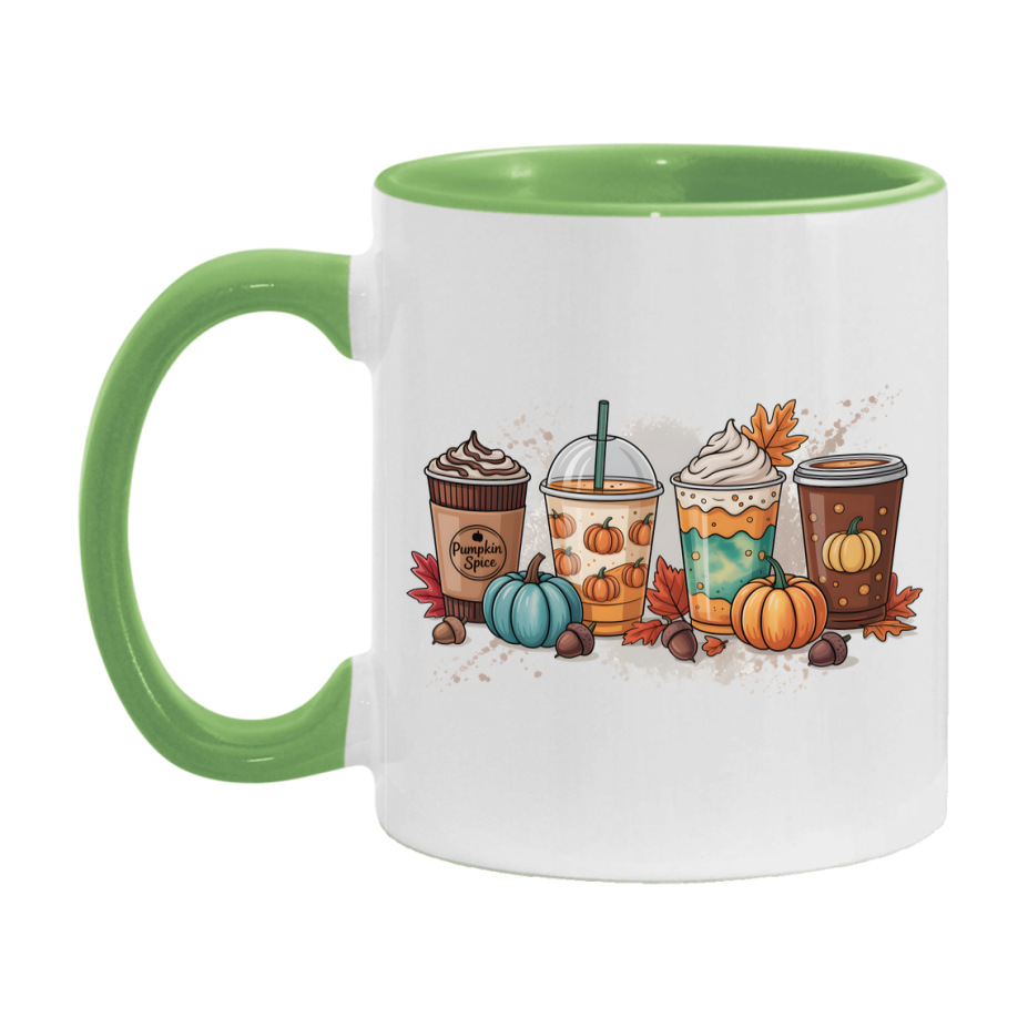 In Love With Fall Coffee Mug, Cozy Cute Autumn Coffee Cup, 11Oz Or 15Oz White Ceramic Mug