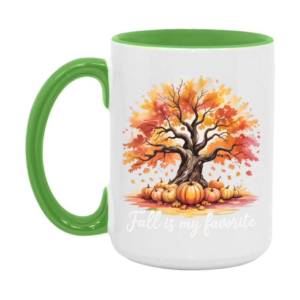 In Love With Fall Coffee Mug, Cozy Cute Autumn Coffee Cup, 11Oz Or 15Oz White Ceramic Mug