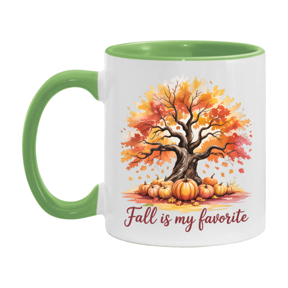In Love With Fall Coffee Mug, Cozy Cute Autumn Coffee Cup, 11Oz Or 15Oz White Ceramic Mug
