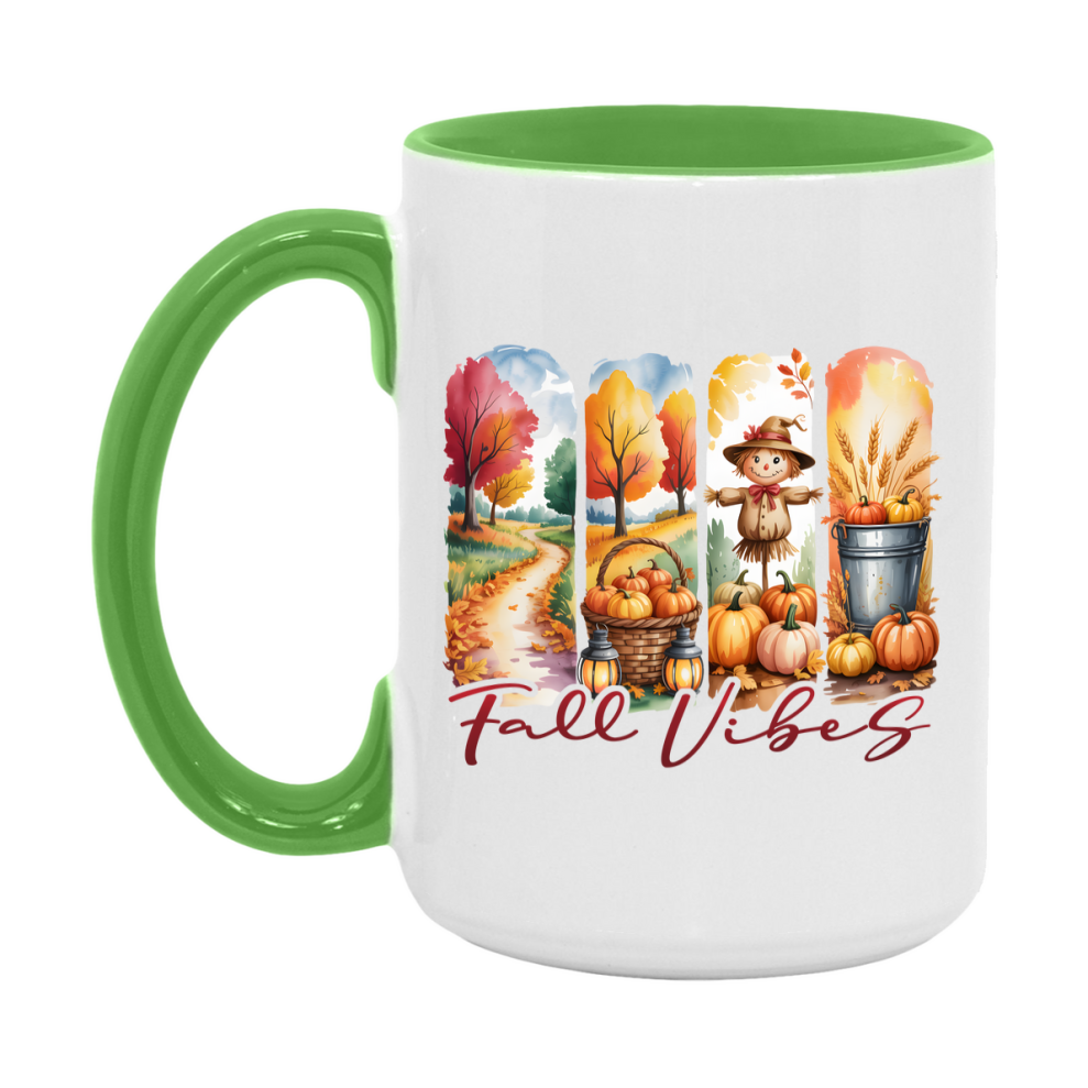 In Love With Fall Coffee Mug, Cozy Cute Autumn Coffee Cup, 11Oz Or 15Oz White Ceramic Mug