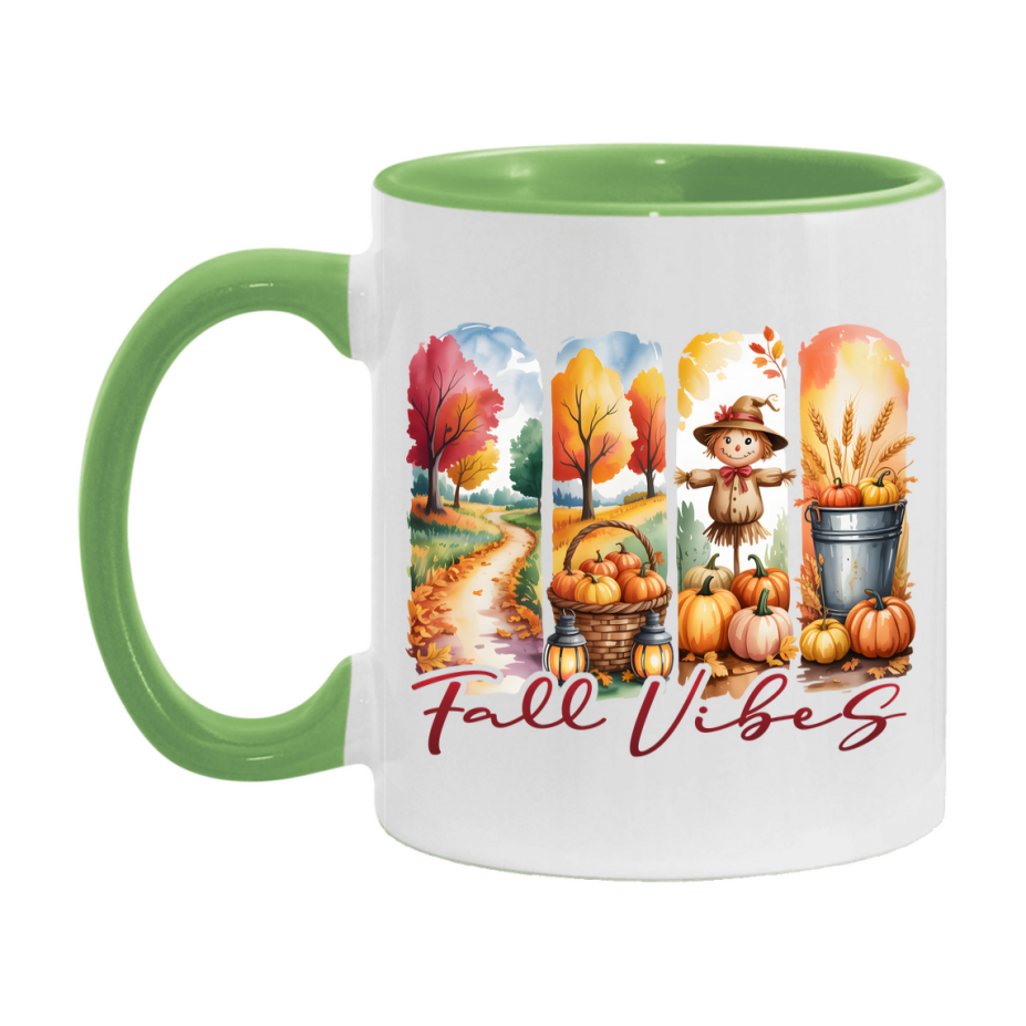 In Love With Fall Coffee Mug, Cozy Cute Autumn Coffee Cup, 11Oz Or 15Oz White Ceramic Mug