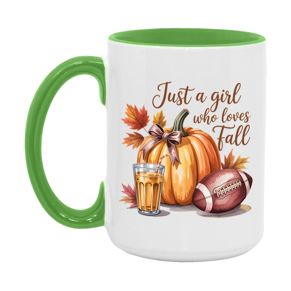 In Love With Fall Coffee Mug, Cozy Cute Autumn Coffee Cup, 11Oz Or 15Oz White Ceramic Mug