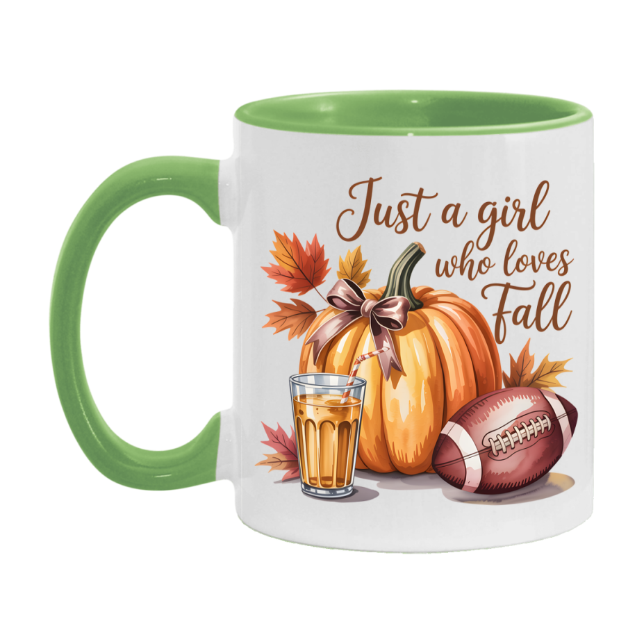 In Love With Fall Coffee Mug, Cozy Cute Autumn Coffee Cup, 11Oz Or 15Oz White Ceramic Mug
