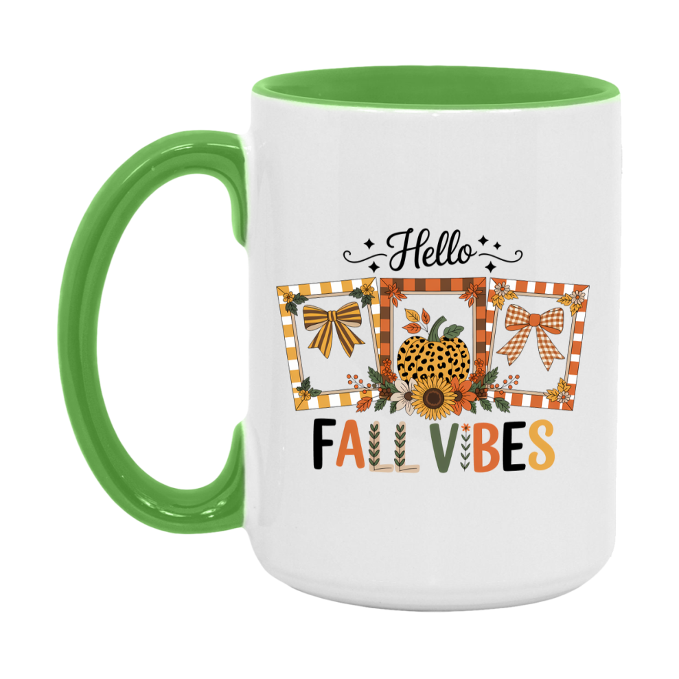 In Love With Fall Coffee Mug, Cozy Cute Autumn Coffee Cup, 11Oz Or 15Oz White Ceramic Mug