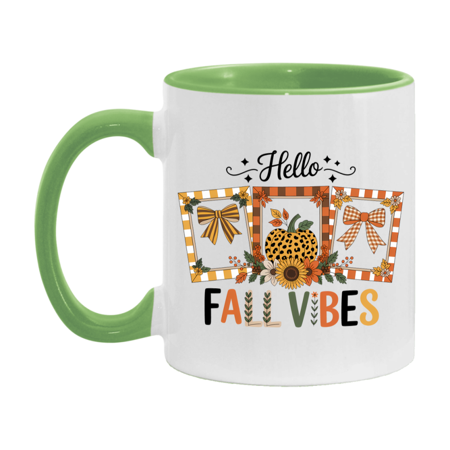 In Love With Fall Coffee Mug, Cozy Cute Autumn Coffee Cup, 11Oz Or 15Oz White Ceramic Mug