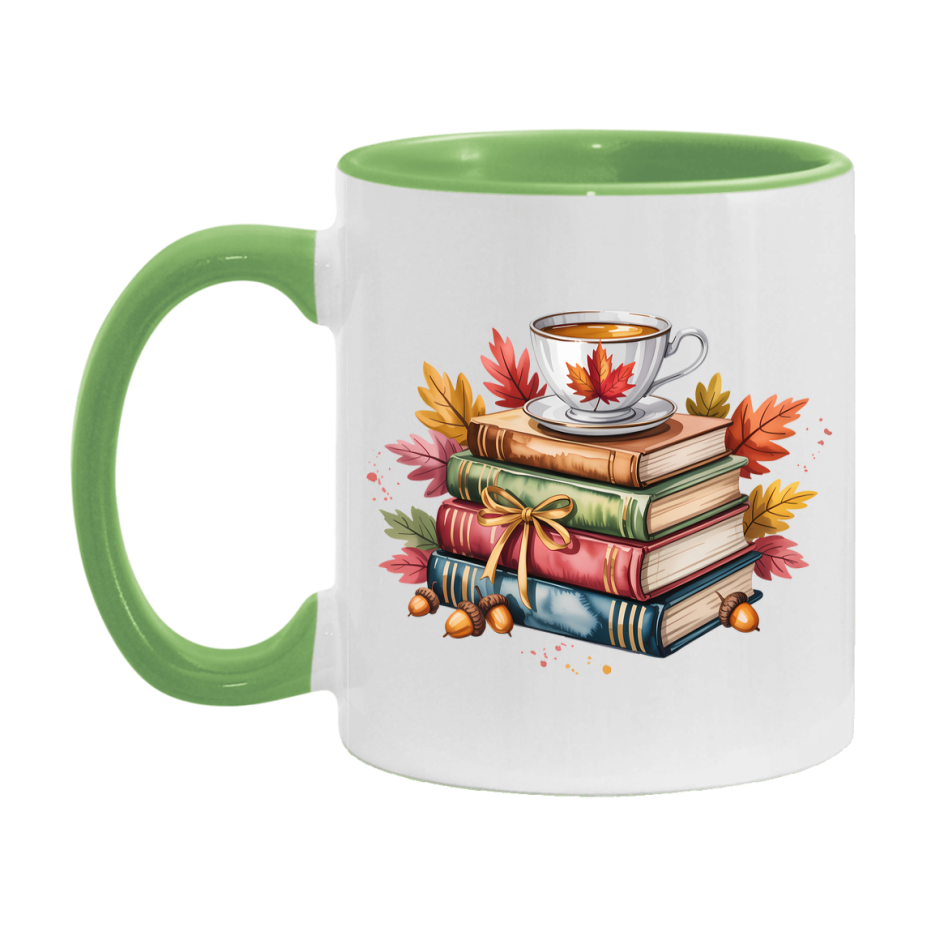 In Love With Fall Coffee Mug, Cozy Cute Autumn Coffee Cup, 11Oz Or 15Oz White Ceramic Mug