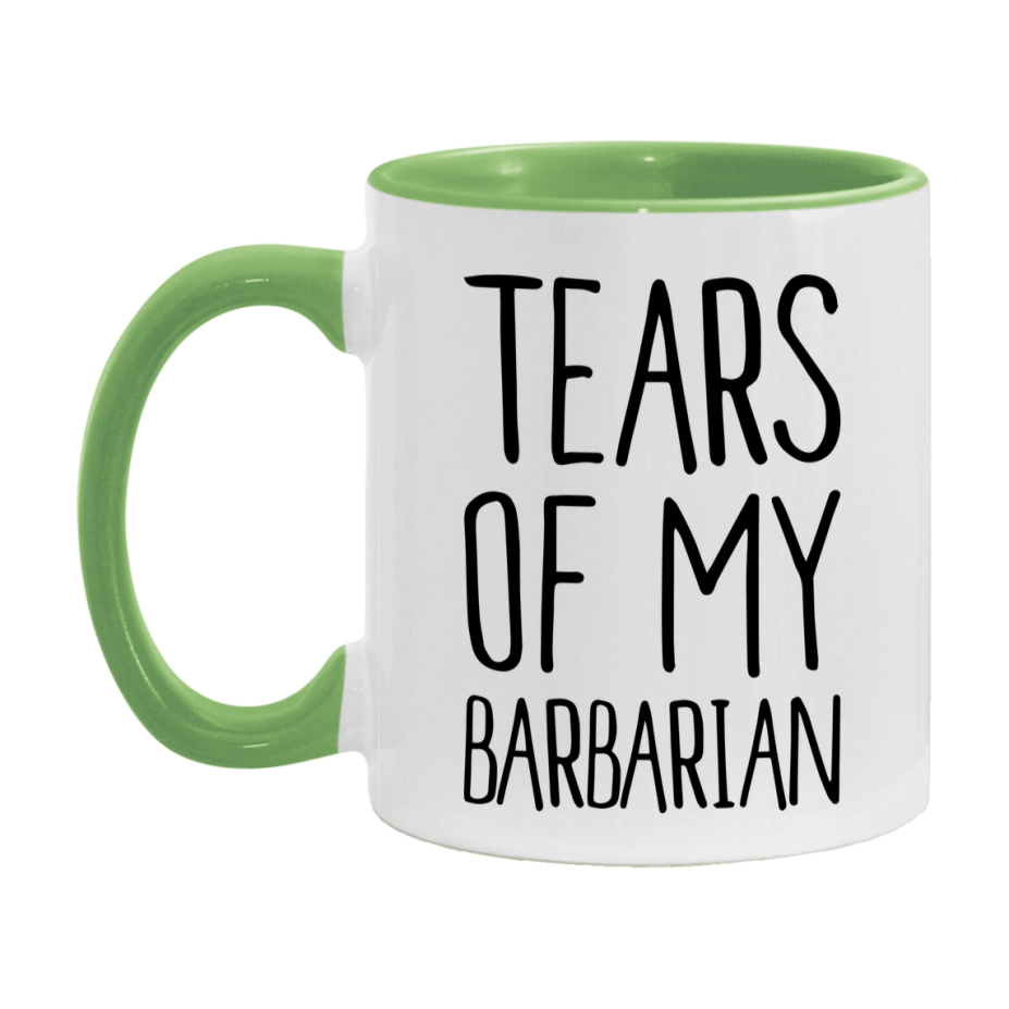Dnd Dragon Masters Mug, Tears Of My Barbarian Coffee Mug, Rpg Gift