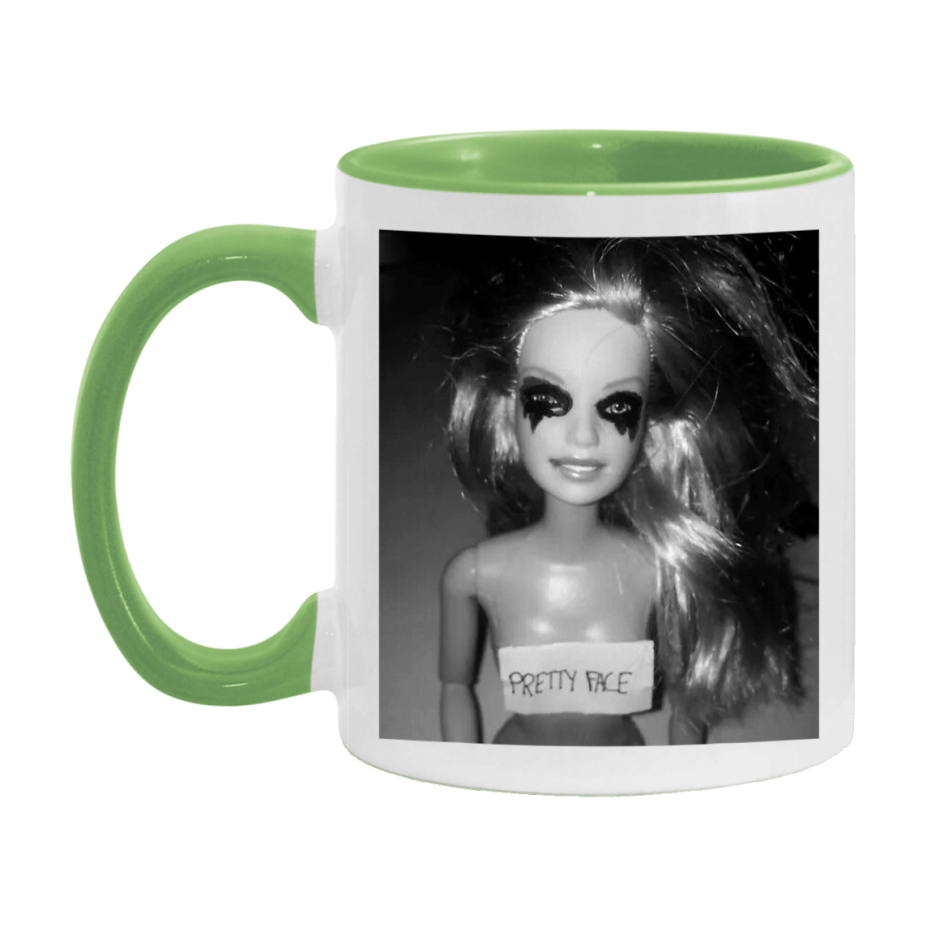 Disgusted Doll Face Mug, Funny Doll Face Meme Coffee Cup