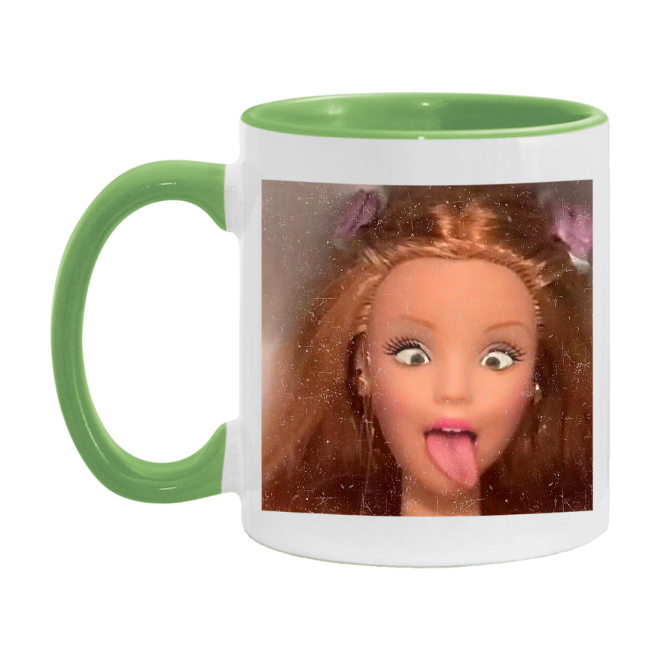 Disgusted Doll Face Mug, Funny Doll Face Meme Coffee Cup