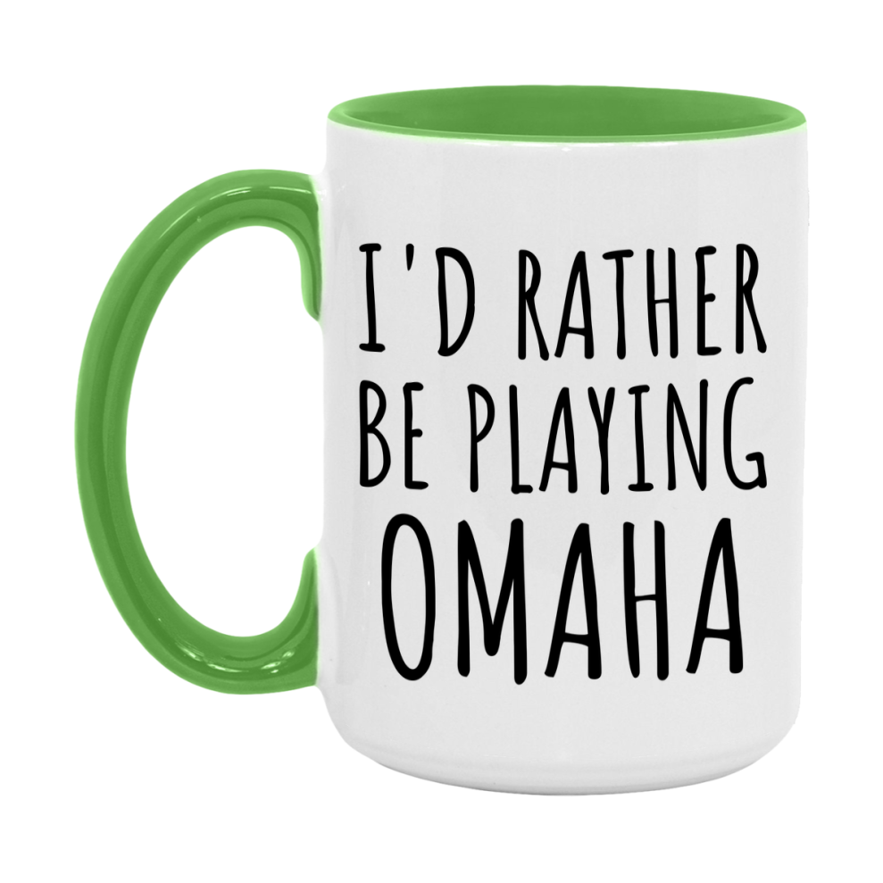 Casino Mug For Omaha Players, Funny Omaha Coffee Mug, 11Oz Or 15Oz Novelty Mug