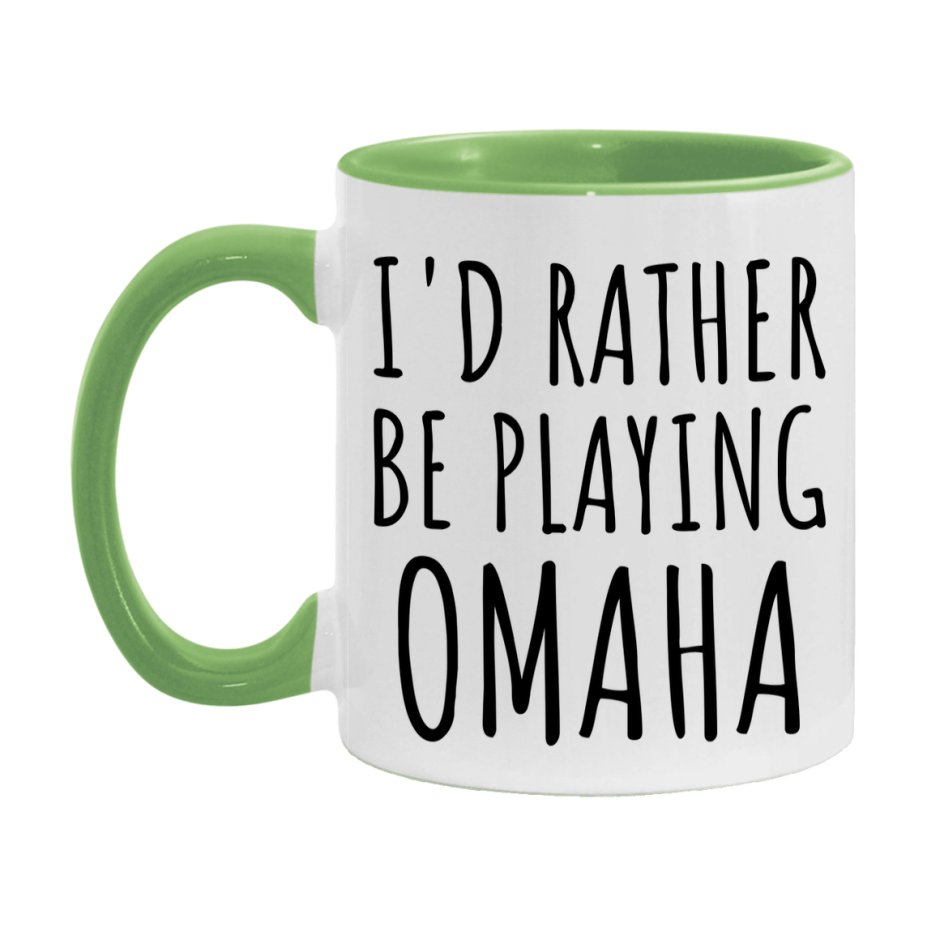 Casino Mug For Omaha Players, Funny Omaha Coffee Mug, 11Oz Or 15Oz Novelty Mug
