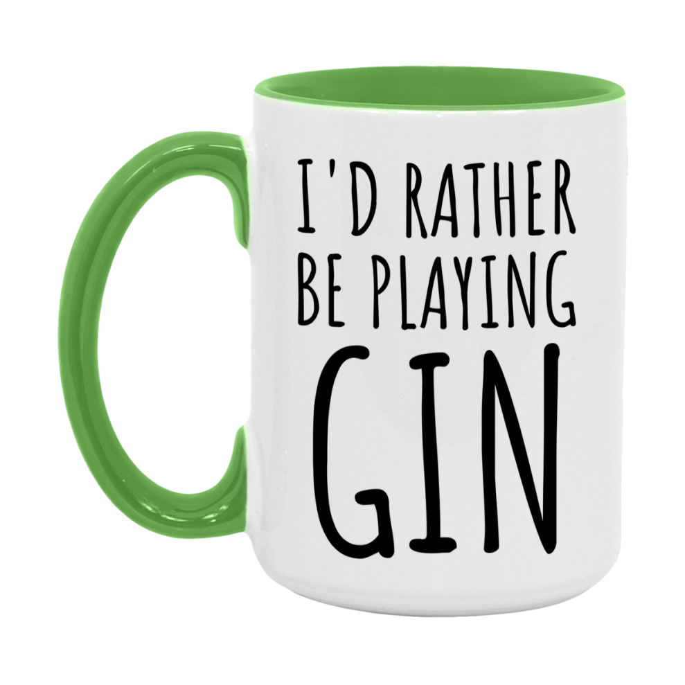 Casino Mug For Gin Players, Funny Gin Coffee Mug, 11Oz Or 15Oz Novelty Mug