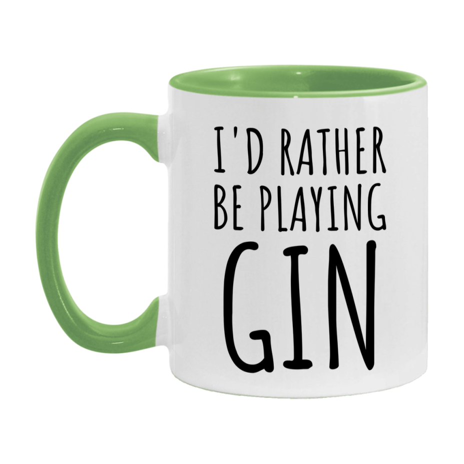 Casino Mug For Gin Players, Funny Gin Coffee Mug, 11Oz Or 15Oz Novelty Mug