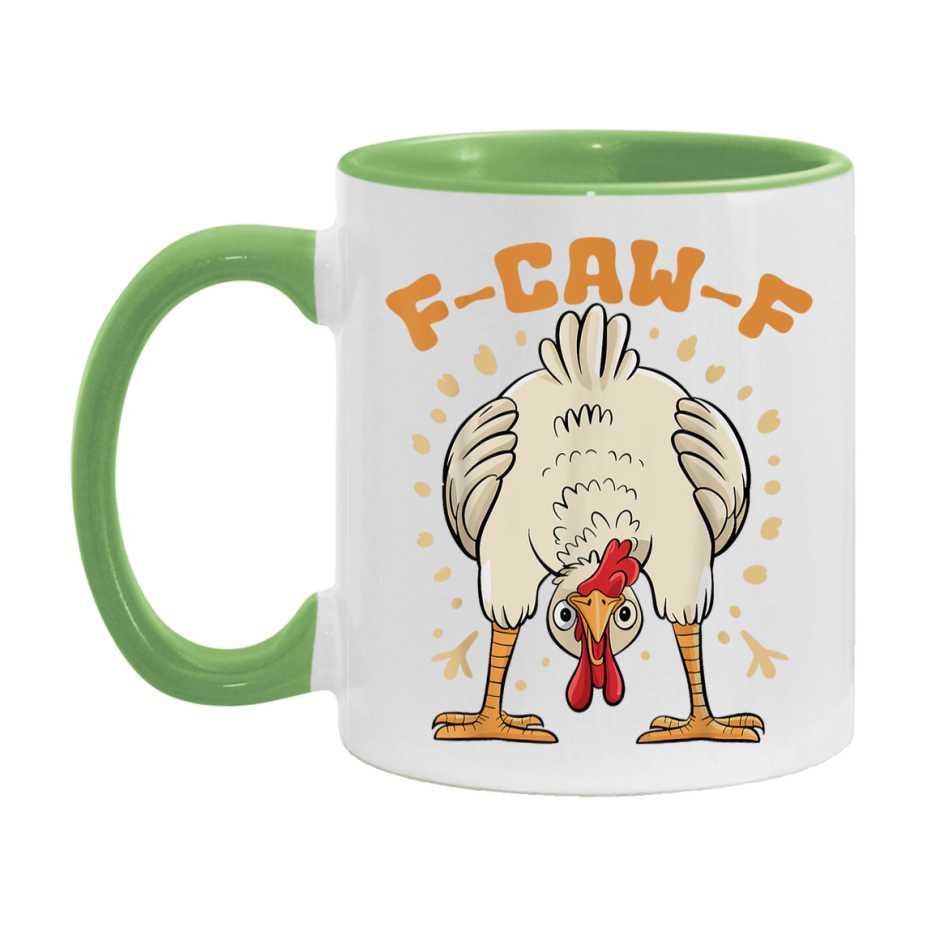 F Caw F Mug, Funny Bird Coffee Mug, 11Oz Or 15Oz Ceramic Cup