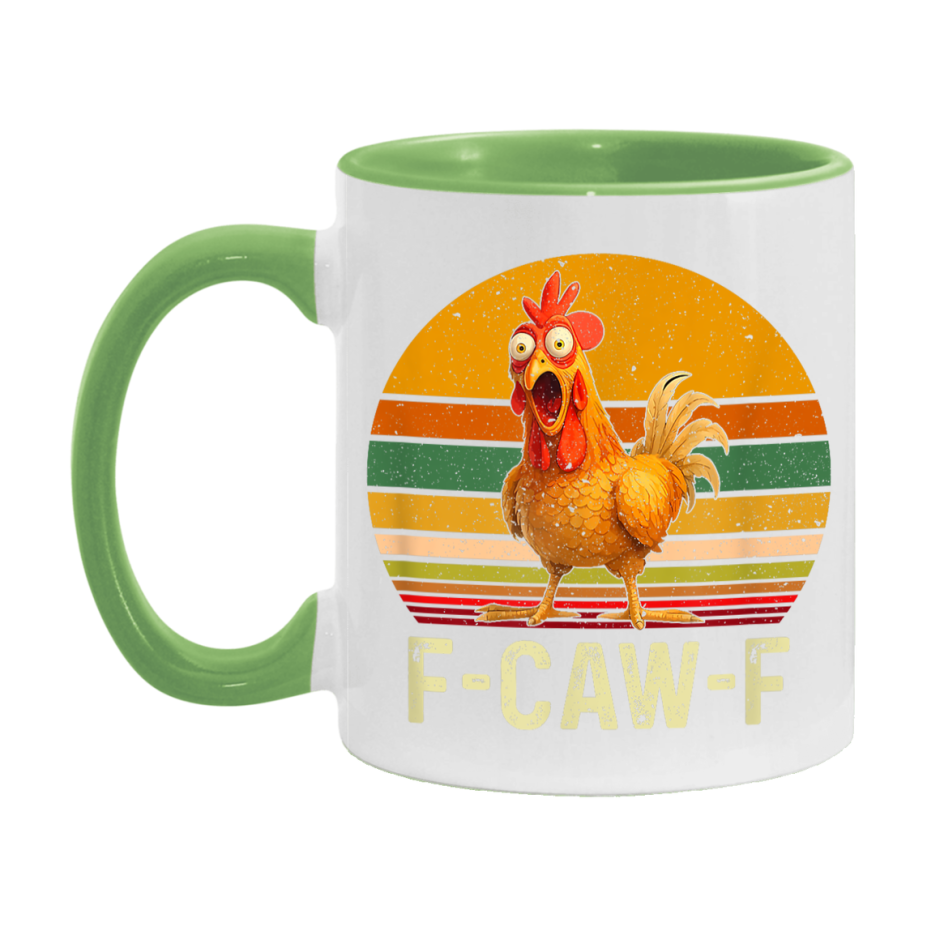 F Caw F Mug, Funny Bird Coffee Mug, 11Oz Or 15Oz Ceramic Cup