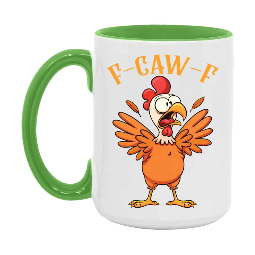 F Caw F Mug, Funny Bird Coffee Mug, 11Oz Or 15Oz Ceramic Cup
