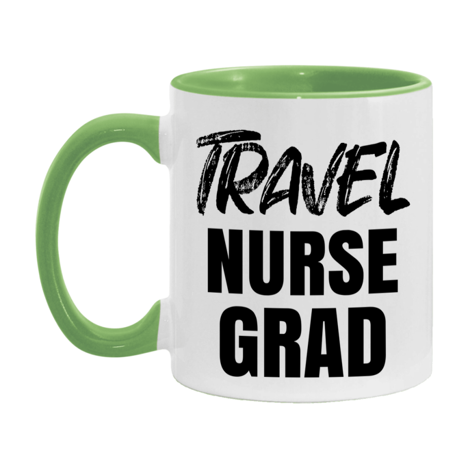 Travel Nurse Grad Coffee Mug - Ceramic Nursing Graduation Gift