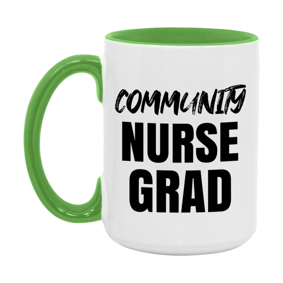 Community Nurse Grad Coffee Mug - Ceramic Nursing Graduation Gift