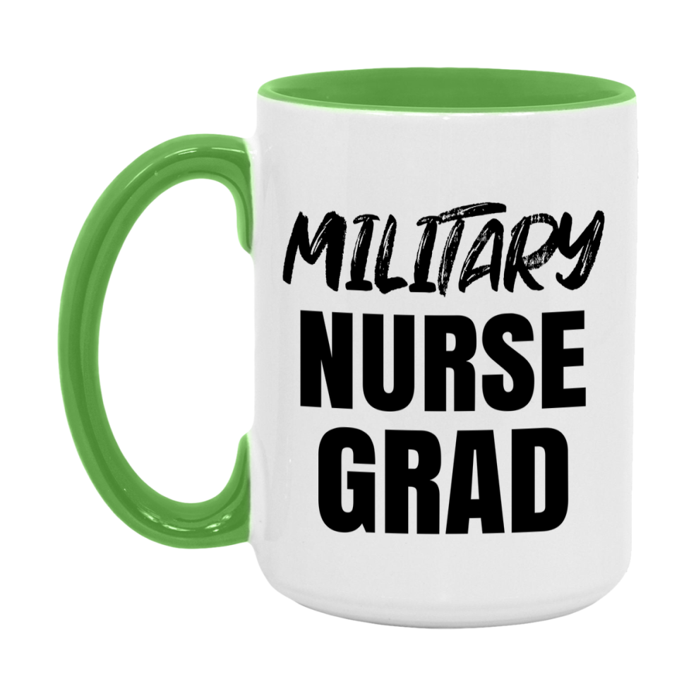 Military Nurse Grad Coffee Mug - Ceramic Nursing Graduation Gift