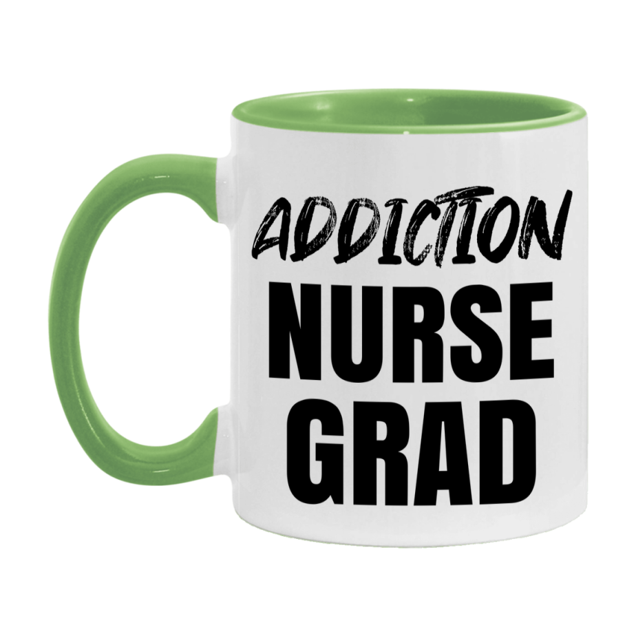 Addiction Nurse Grad Coffee Mug - Ceramic Nursing Graduation Gift