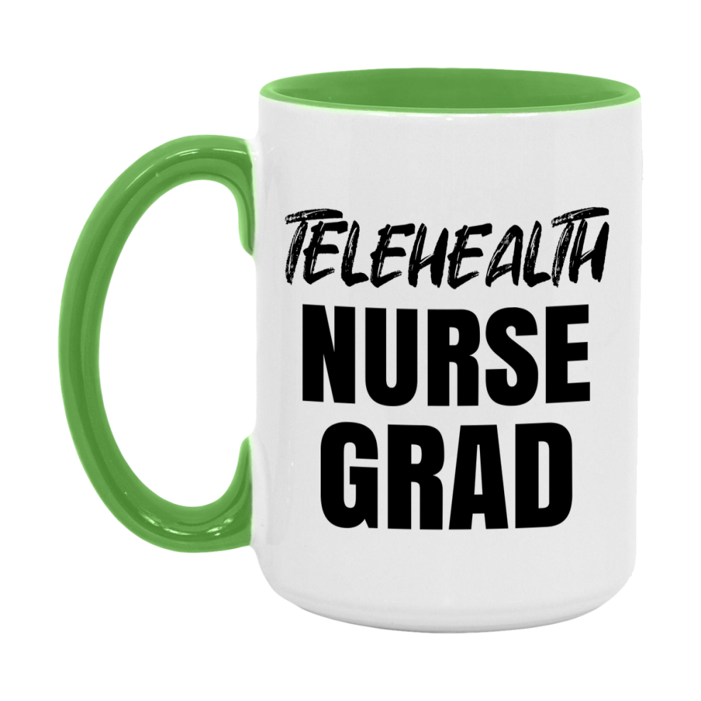 Telehealth Nurse Grad Coffee Mug - Ceramic Nursing Graduation Gift
