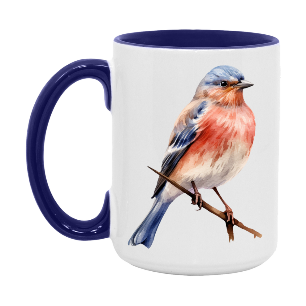 Bird Watching Mug, Linnet Song Bird Mug, 11oz or 15oz White Ceramic Coffee Mug Gift for Bird Watchers