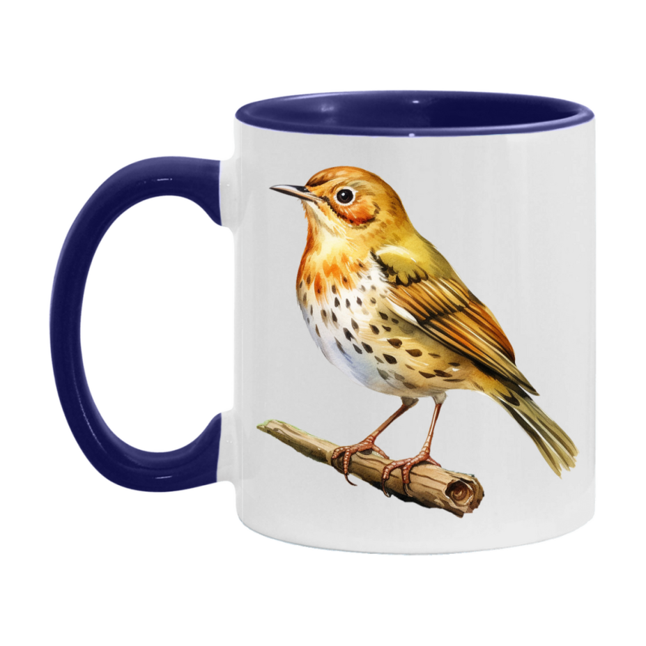 Bird Watching Mug, Ovenbird Song Bird Mug, 11oz or 15oz White Ceramic Coffee Mug Gift for Bird Watchers