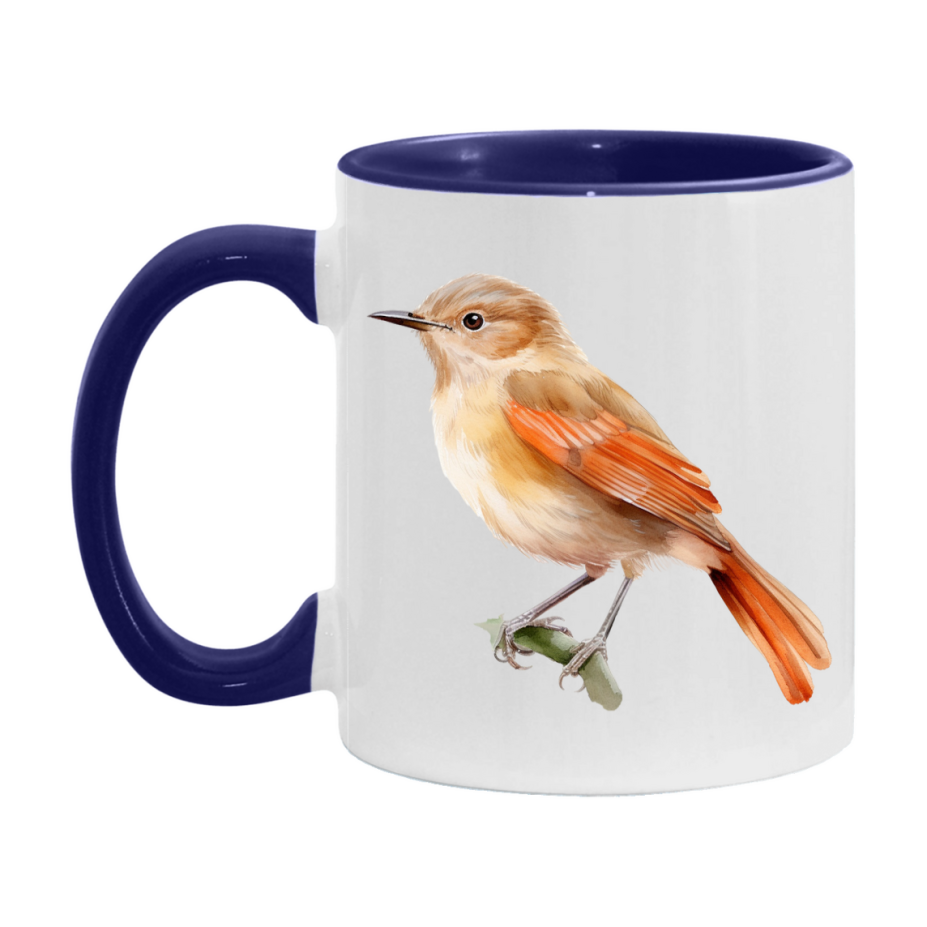 Bird Watching Mug, Rufous Hornero Song Bird Mug, 11oz or 15oz White Ceramic Coffee Mug Gift for Bird Watchers