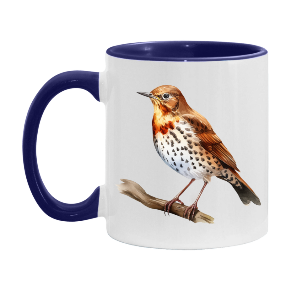 Bird Watching Mug, Song Thrush Song Bird Mug, 11oz or 15oz White Ceramic Coffee Mug Gift for Bird Watchers