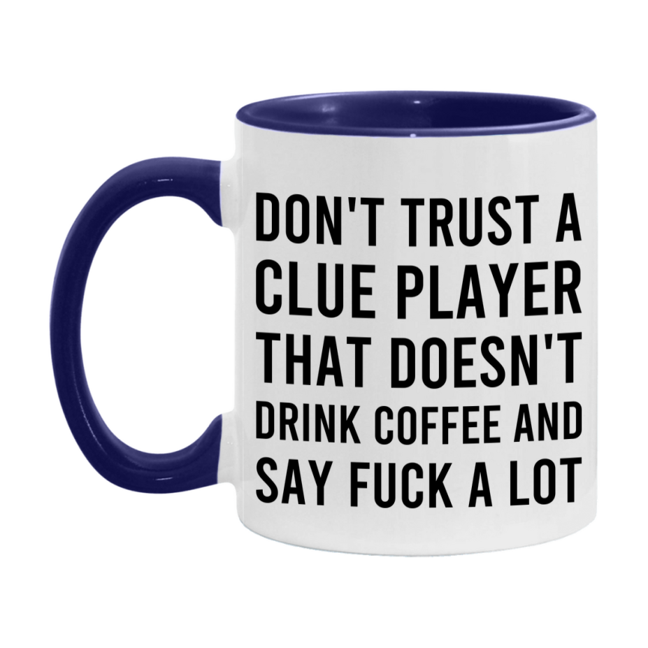 Board Game Gift, Funny Clue Player Mug, 11oz or 15oz White Ceramic Coffee Cup Novelty Gift