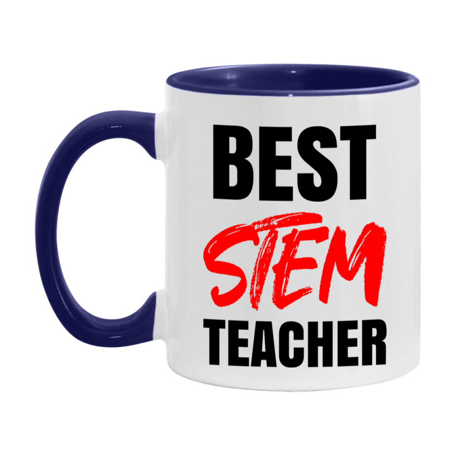 Teacher Superlative Mug, Best Stem Teacher Gift, 11oz or 15oz White Ceramic Coffee Cup for Stem Teacher